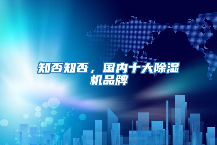 知否知否,國(guó)內(nèi)十大除濕機(jī)品牌