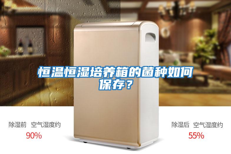 恒溫恒濕培養(yǎng)箱的菌種如何保存？