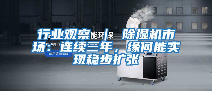 行業觀察 ｜ 除濕機市場：連續三年，緣何能實現穩步擴張