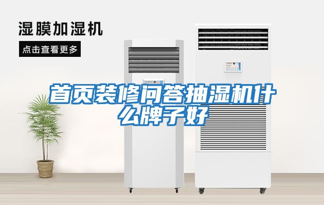 首頁(yè)裝修問答抽濕機(jī)什么牌子好